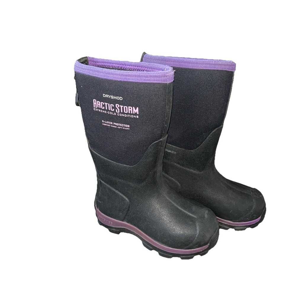 Dryshod Arctic Storm Kids Black/Purple Size 11 Boots ARS-KD-PP-C11